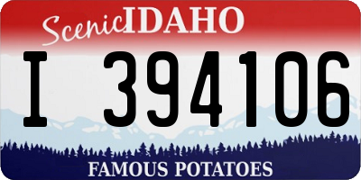 ID license plate I394106