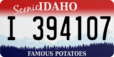 ID license plate I394107