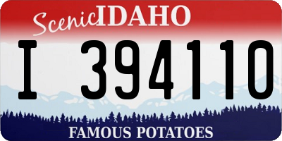 ID license plate I394110