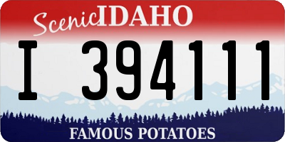 ID license plate I394111