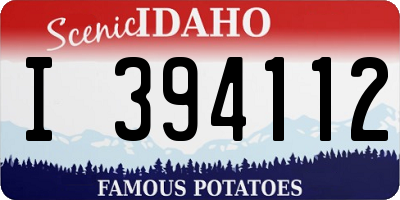 ID license plate I394112