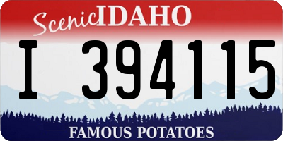 ID license plate I394115