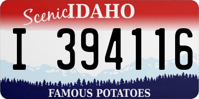 ID license plate I394116