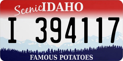 ID license plate I394117