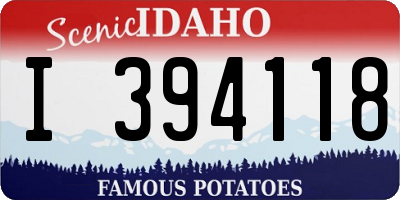 ID license plate I394118