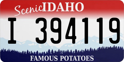 ID license plate I394119