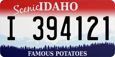 ID license plate I394121