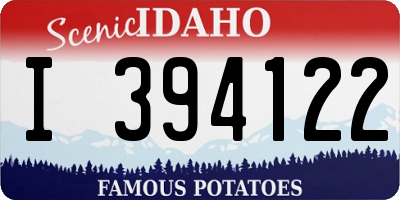 ID license plate I394122