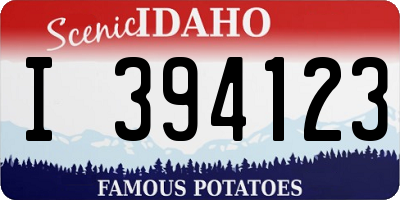 ID license plate I394123
