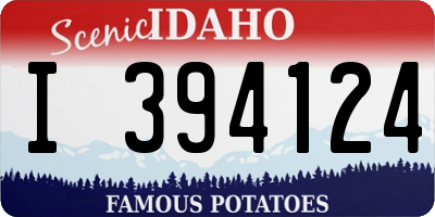 ID license plate I394124