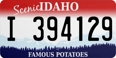 ID license plate I394129