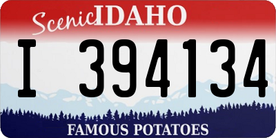 ID license plate I394134