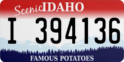 ID license plate I394136