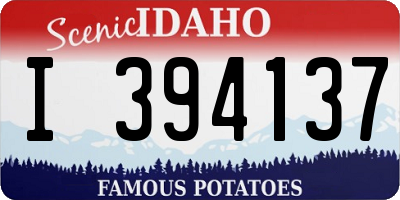 ID license plate I394137
