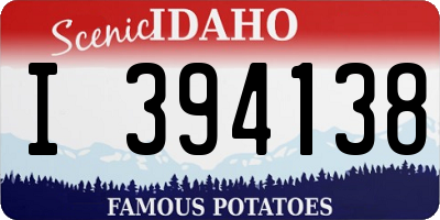 ID license plate I394138