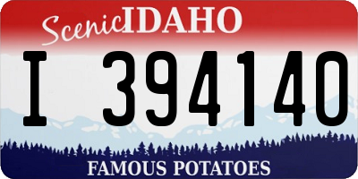ID license plate I394140