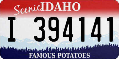 ID license plate I394141