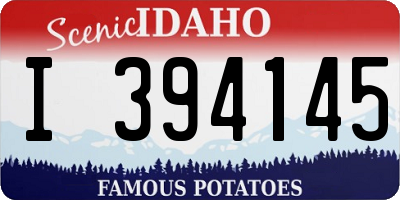 ID license plate I394145