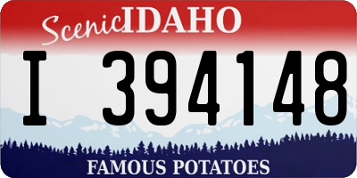 ID license plate I394148