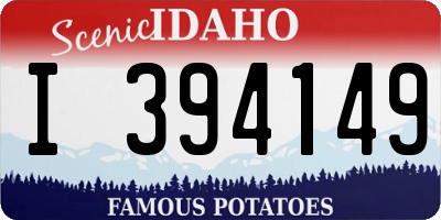 ID license plate I394149