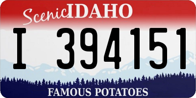 ID license plate I394151
