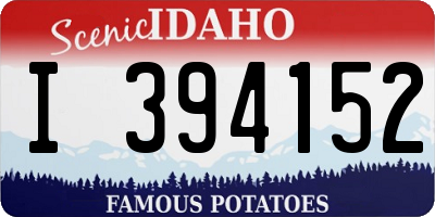 ID license plate I394152