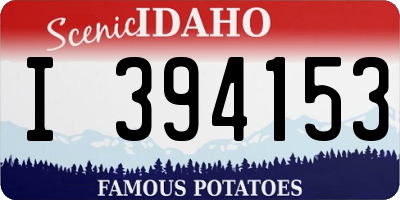 ID license plate I394153
