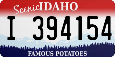 ID license plate I394154