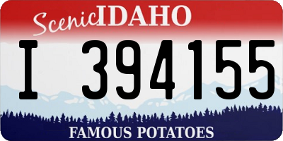ID license plate I394155