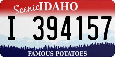 ID license plate I394157