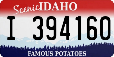 ID license plate I394160