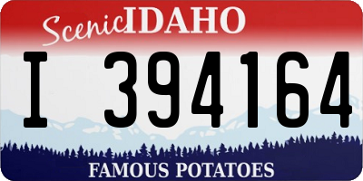 ID license plate I394164