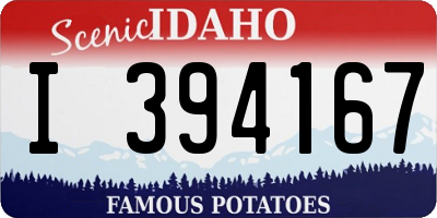 ID license plate I394167
