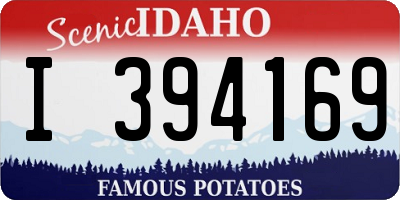 ID license plate I394169