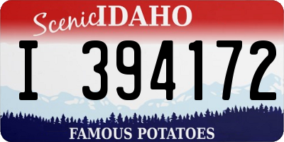 ID license plate I394172