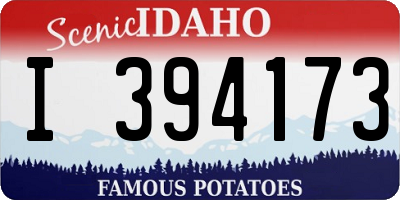 ID license plate I394173