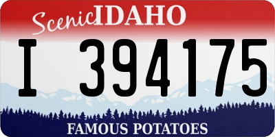 ID license plate I394175