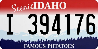 ID license plate I394176