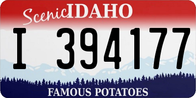 ID license plate I394177