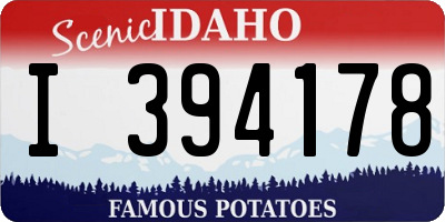 ID license plate I394178