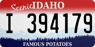 ID license plate I394179