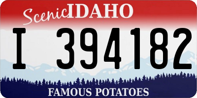 ID license plate I394182