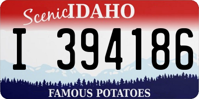 ID license plate I394186