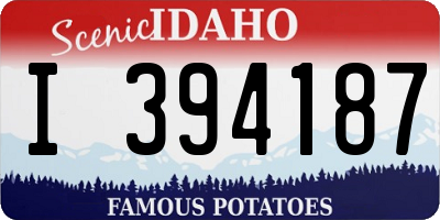 ID license plate I394187
