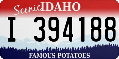 ID license plate I394188