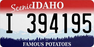 ID license plate I394195
