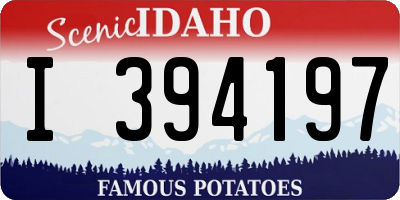 ID license plate I394197