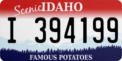 ID license plate I394199