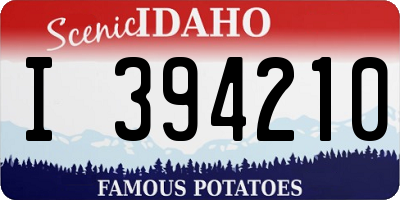 ID license plate I394210