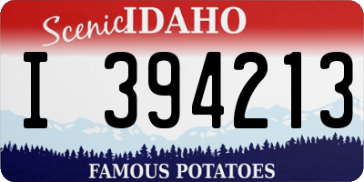 ID license plate I394213